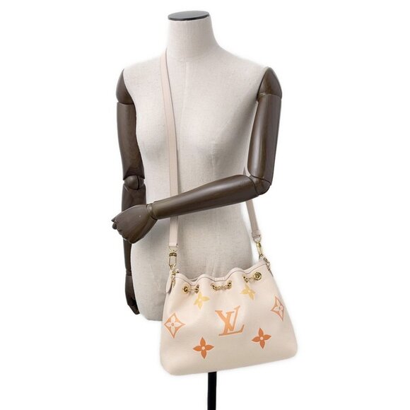 LOUIS VUITTON LV Summer Handle Monogram Empreinte Leather Beige M46545 - Picture 3 of 16